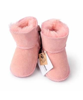 Pink Baby winter shoes with fur