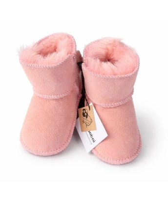 Pink Baby winter shoes with fur