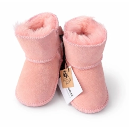Pink Baby winter shoes with fur
